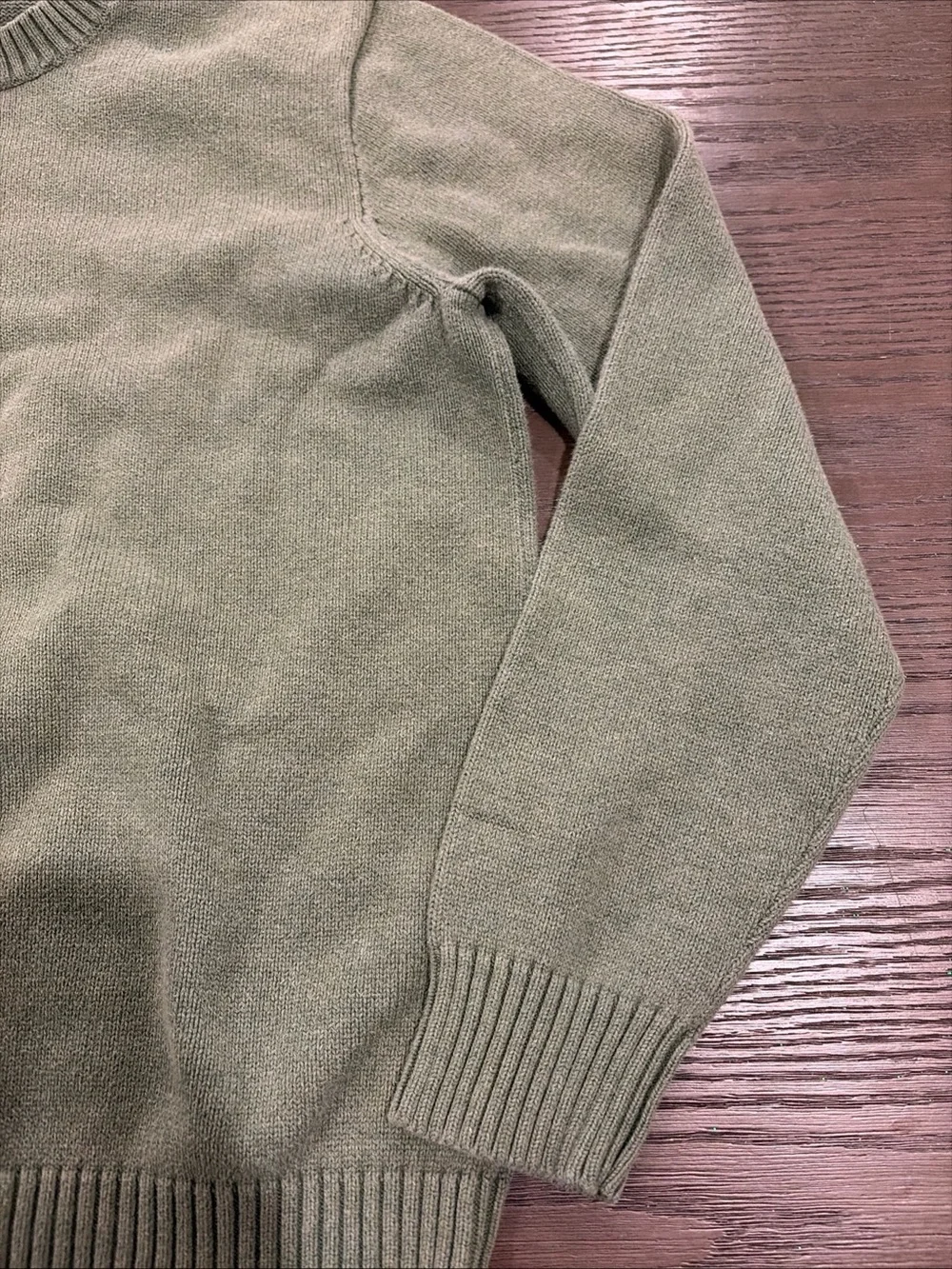 J. Crew Olive Green Crewneck Sweater